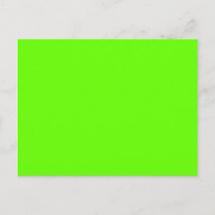 Carte postale vierge vert citron simple