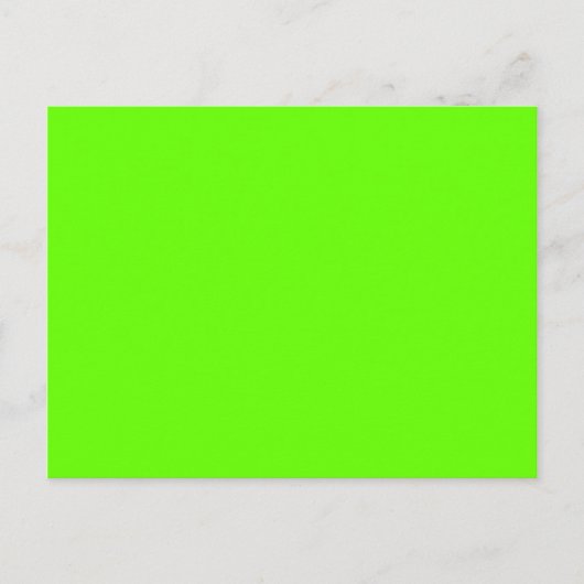 Carte postale vierge vert citron simple (Devant)