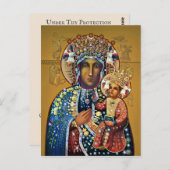 Carte Postale Vierge Vierge Marie catholique Vierge noire (Devant / Derrière)