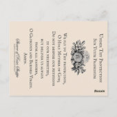 Carte Postale Vierge Vierge Marie catholique Vierge noire (Dos)