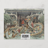 Carte Postale Vietnam Dragon Temple, Date personnalisable (Devant)