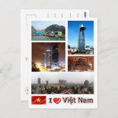 Carte Postale Vietnam - J'adore - (Devant / Derrière)