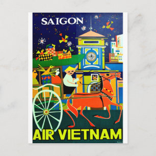 Carte Postale Vietnam, Saigon, Ho chi Minh, ville, voyage vintag
