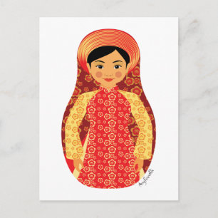Carte postale Vietnamienne Fire Matryoshka