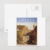 Carte Postale Vieux Advert Grèce Mycenae Porte Des Lionesses (Devant / Derrière)