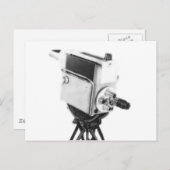 Carte Postale Vieux appareil de télévision à diffusion (Devant / Derrière)