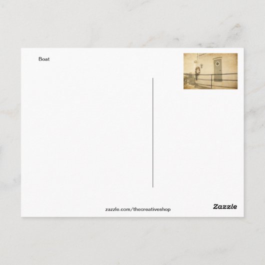 Carte Postale Vieux bateau (Dos)