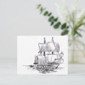 Carte postale Vieux Bateau Galleon (Debout devant)