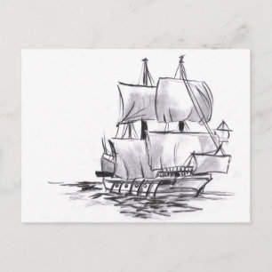 Carte postale Vieux Bateau Galleon