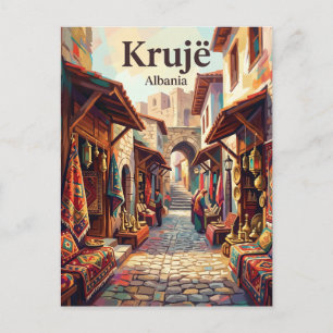 Carte Postale Vieux bazar de Krujë en Albanie