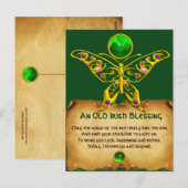 Carte Postale Vieux Blessure Irlandaise Pour Parchemin De Chance (Devant / Derrière)