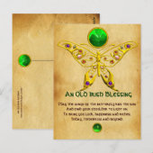 Carte Postale Vieux Blessure Irlandaise Pour Parchemin De Chance (Devant / Derrière)