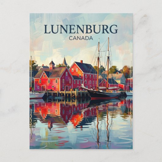 Carte Postale Vieux bourg de Lunenburg Canada (Devant)