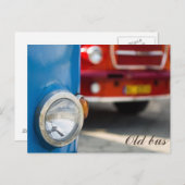 Carte Postale Vieux bus (Devant / Derrière)