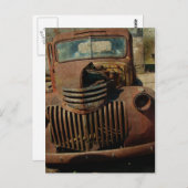 Carte Postale Vieux Camion abandonné (Devant / Derrière)