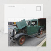 Carte Postale Vieux camion vert (Devant / Derrière)