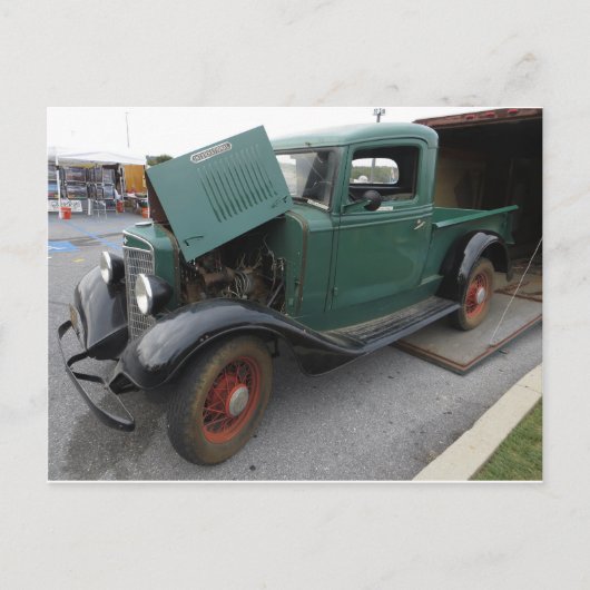 Carte Postale Vieux camion vert (Devant)