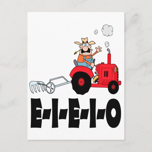 Carte Postale vieux caricature macdonald eieio (Devant)