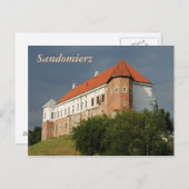 Carte Postale Vieux château à Sandomierz. Pologne (Devant / Derrière)