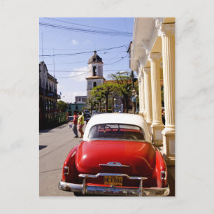 Carte Postale Vieux classique automobile américaine à Guanabacoa