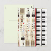 Carte Postale Vieux clavier électrique (Devant / Derrière)