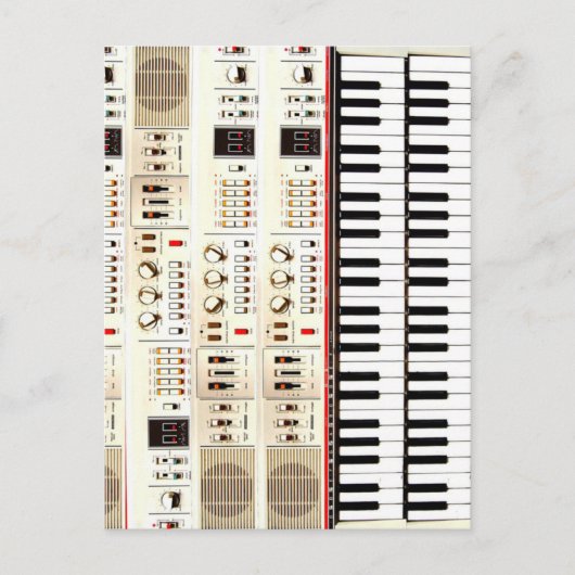 Carte Postale Vieux clavier électrique (Devant)