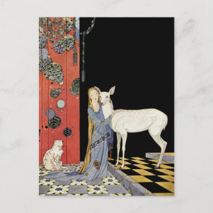 Carte Postale Vieux contes de fées français : Bonne-Biche