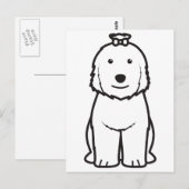 Carte Postale Vieux dessin de chien bergère anglais (Devant / Derrière)