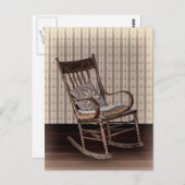 Carte Postale Vieux fauteuil à roche Vintage vide (Devant / Derrière)