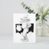 Carte Postale Vieux fermier avec lune (foudre blanche) (Debout devant)