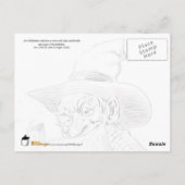 Carte Postale Vieux fermier avec lune (foudre blanche) (Dos)