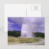 Carte Postale Vieux fidèles dans le parc national de Yellowstone (Devant / Derrière)