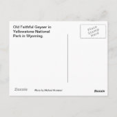 Carte Postale Vieux Geyser (Dos)