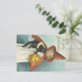 Carte Postale Vieux Halloween Jolly Little Witch (Debout devant)