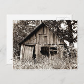 Carte Postale Vieux hangar de ferme (Devant / Derrière)