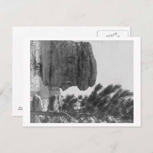 Carte Postale "Vieux Homme" du parc près de Sundance Photographi (Devant / Derrière)