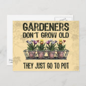 Carte Postale Vieux jardiniers (Devant / Derrière)