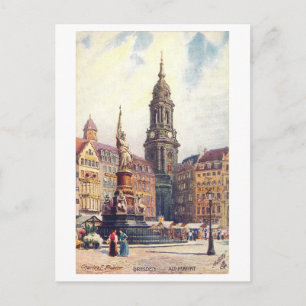 Carte Postale Vieux marché de Dresde, Allemagne