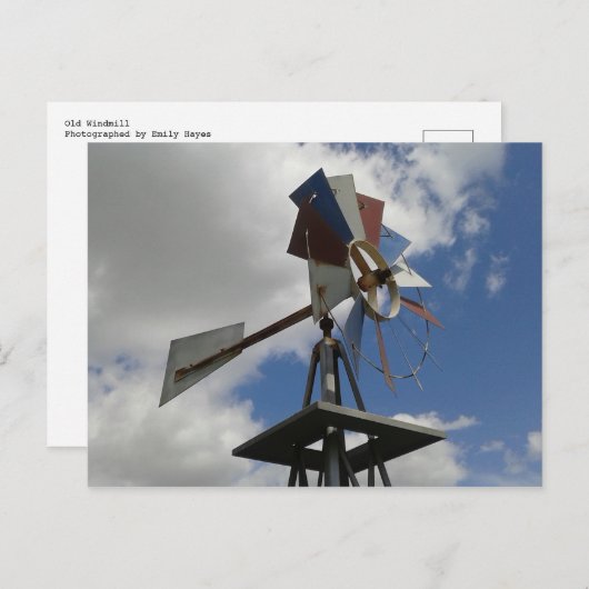Carte Postale Vieux moulin à vent (Devant / Derrière)