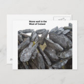 Carte Postale Vieux murs en pierre en Irlande (Devant / Derrière)