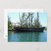 Carte Postale Vieux navire (Devant / Derrière)