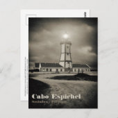 Carte Postale Vieux phare la nuit de la tempête (Devant / Derrière)