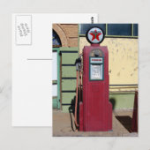 Carte Postale Vieux photo de pompe à essence (Devant / Derrière)