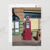Carte Postale Vieux photo de pompe à essence (Devant / Derrière)