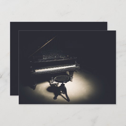 Carte Postale Vieux piano (Devant / Derrière)