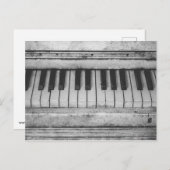 Carte Postale Vieux piano (Devant / Derrière)