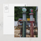Carte Postale Vieux pompes à gaz photo (Devant / Derrière)