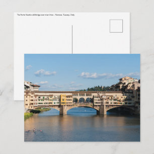 Carte Postale Vieux pont Ponte Vecchio - Florence, Italie