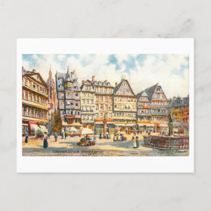 Carte Postale Vieux Römerberg à Francfort, Allemagne