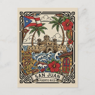 Carte Postale Vieux San Juan Porto Rico Voyage